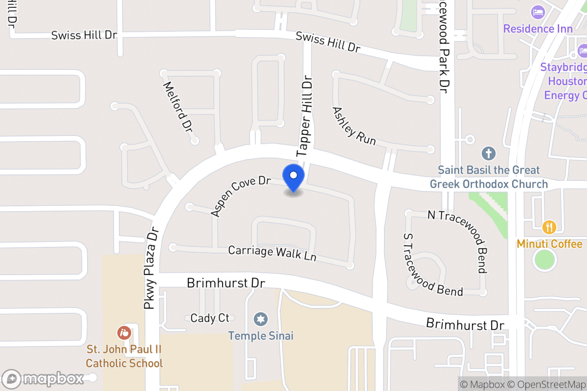Map of 13731 Aspen Cove Dr, Houston