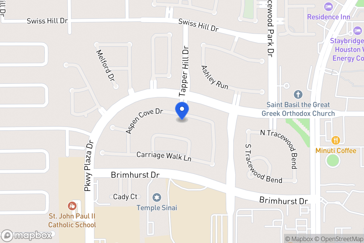 Map of 13727 Aspen Cove Dr, Houston