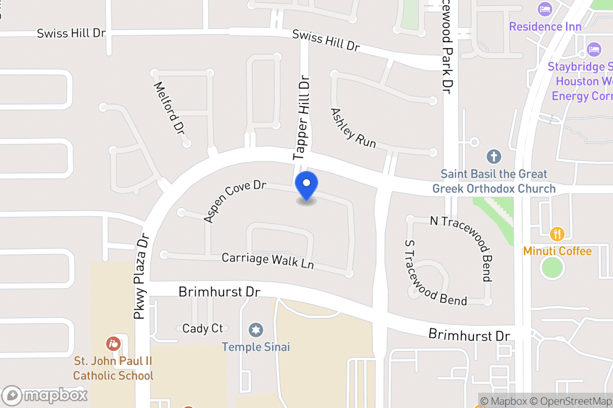 Map of 13723 Aspen Cove Dr, Houston