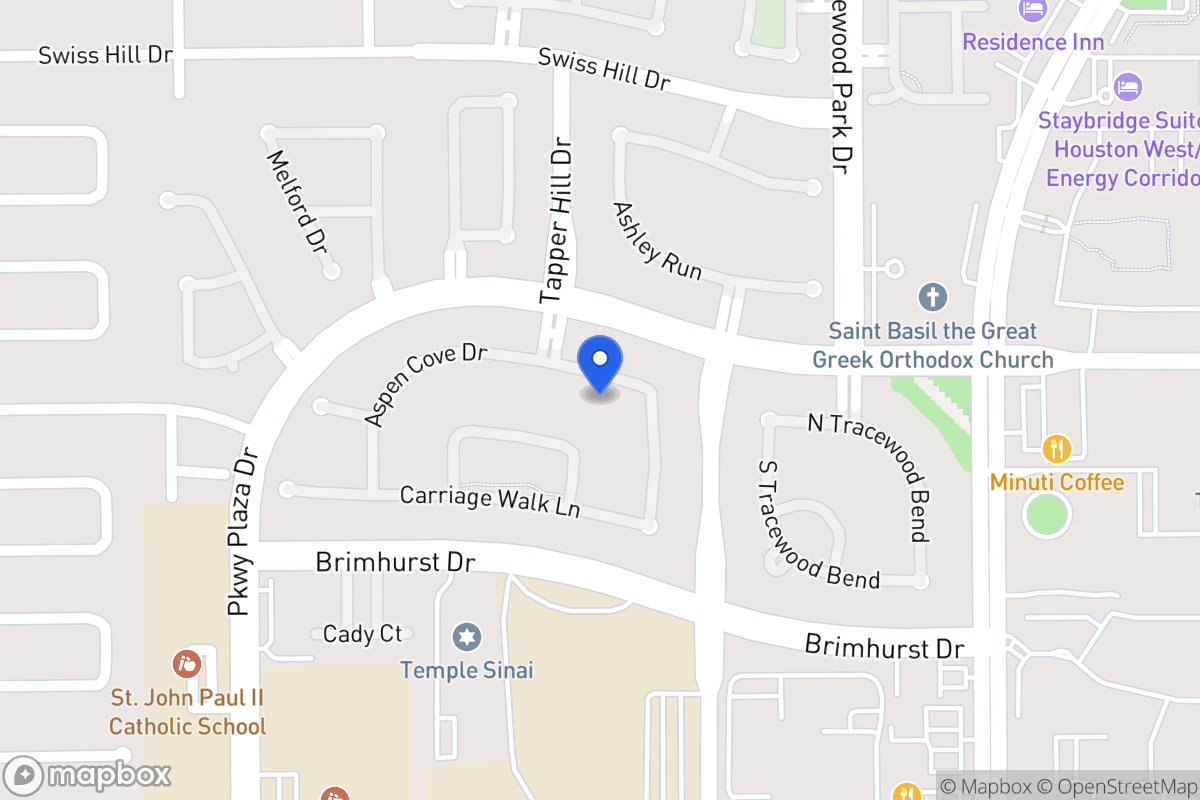 Map of 13715 Aspen Cove Dr, Houston