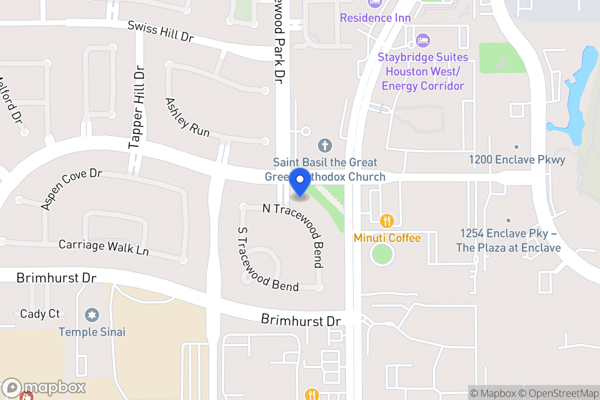 Map of N 13542 Tracewood Bnd, Houston