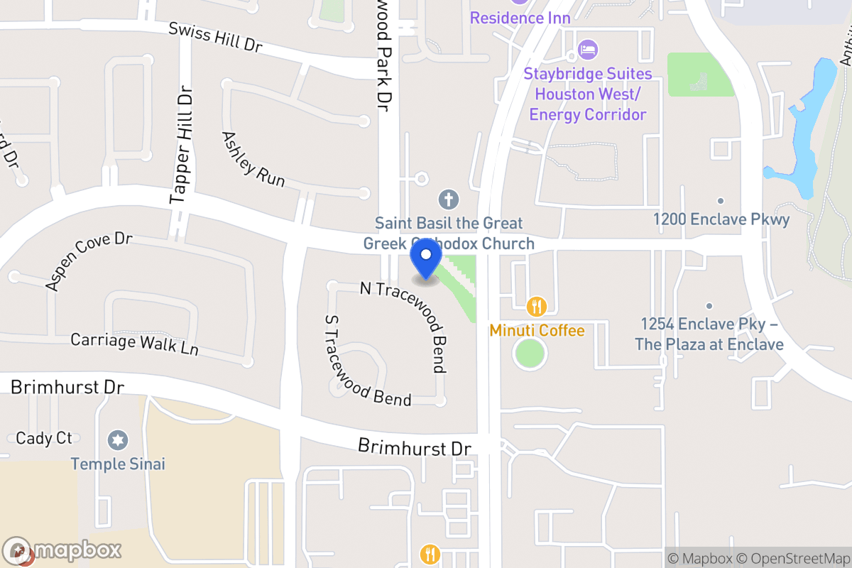 Map of N 13538 Tracewood Bnd, Houston