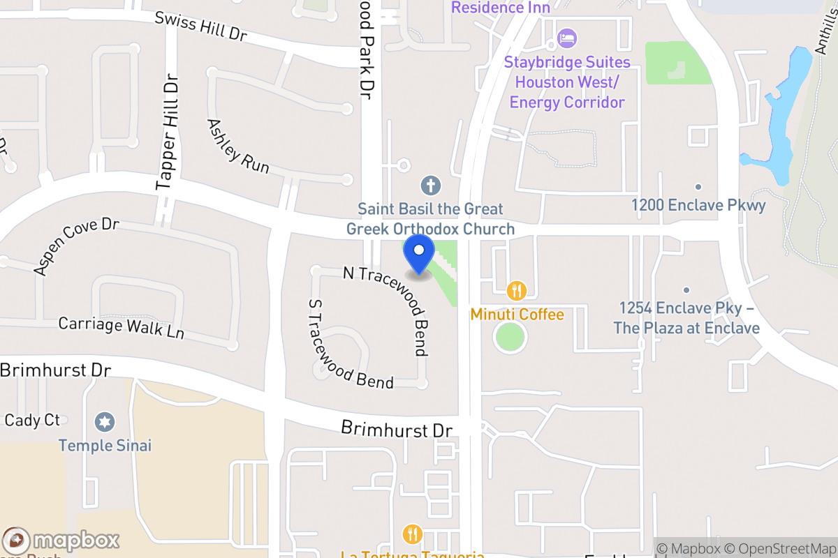 Map of N 13534 Tracewood Bnd, Houston