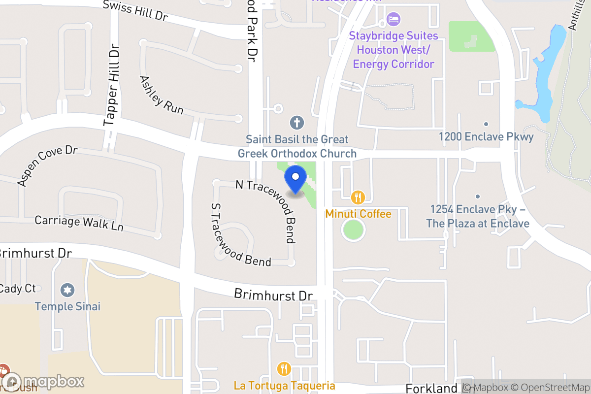 Map of N 13530 Tracewood Bnd, Houston