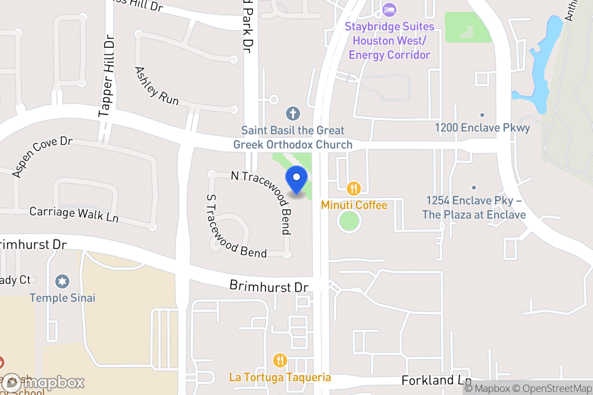 Map of N 13526 Tracewood Bnd, Houston