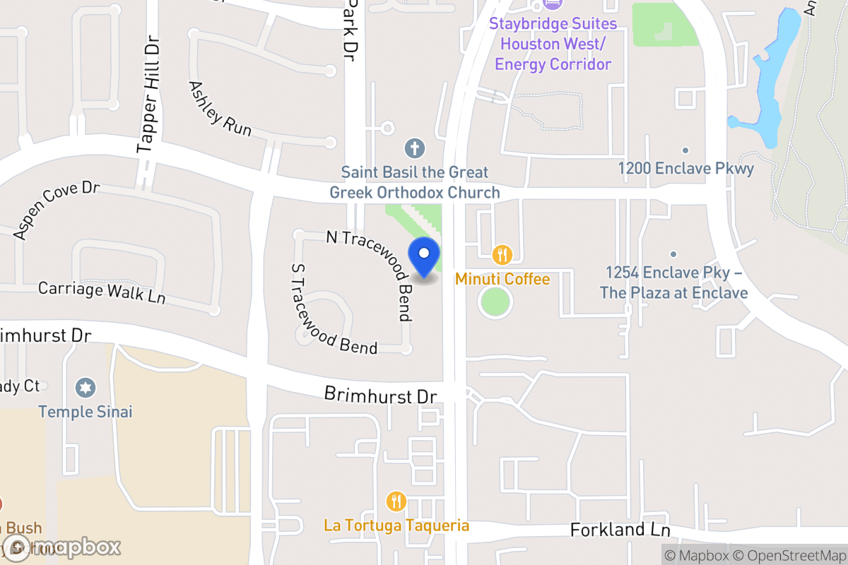 Map of N 13522 Tracewood Bnd, Houston