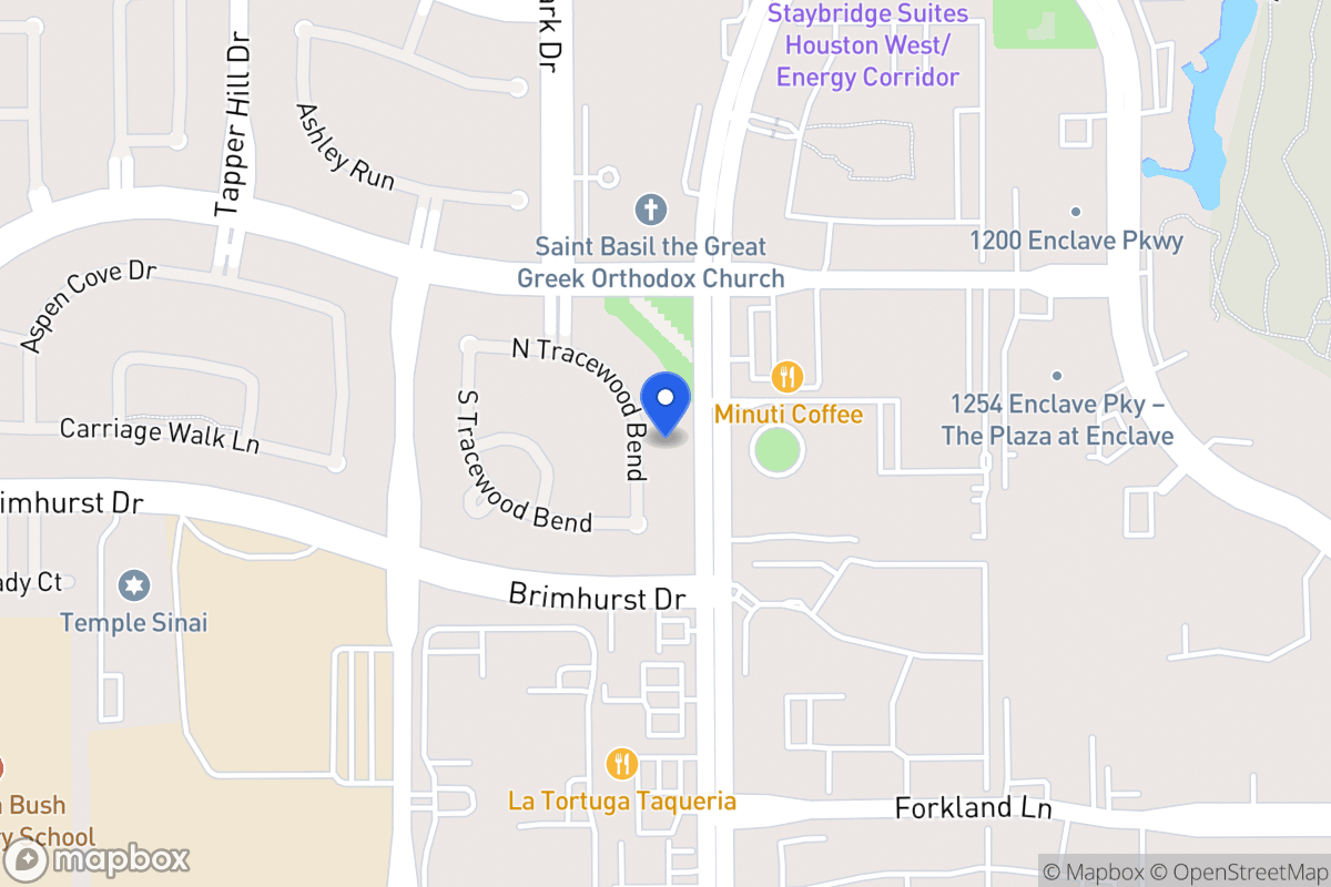 Map of N 13518 Tracewood Bnd, Houston