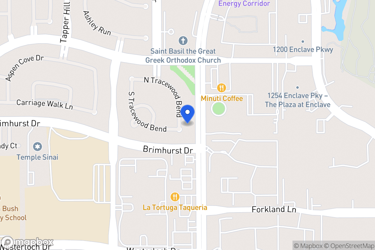 Map of N 13506 Tracewood Bnd, Houston