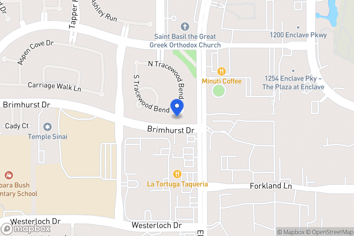 Map of S 13507 Tracewood Bnd, Houston