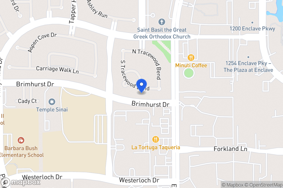 Map of S 13519 Tracewood Bnd, Houston