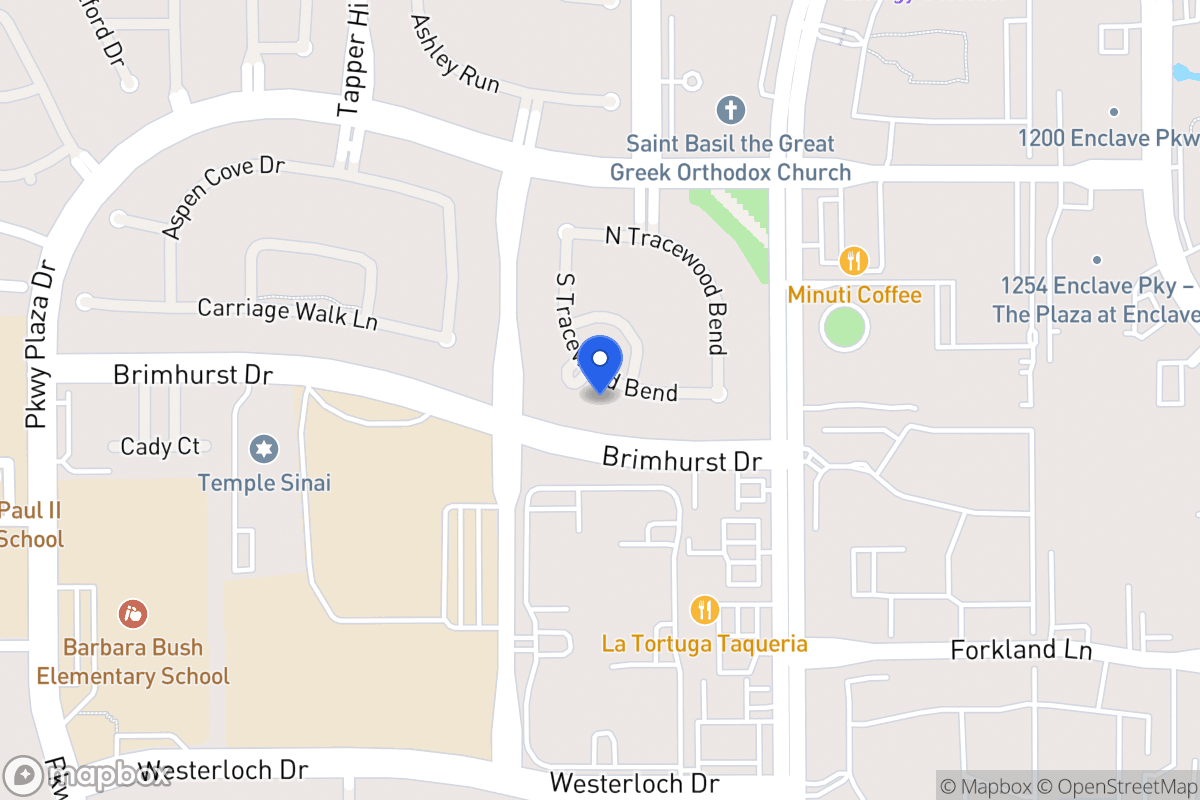 Map of 1303 Tracewood Cv, Houston