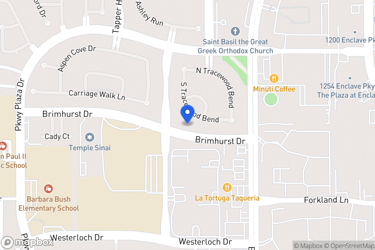 Map of 1307 Tracewood Cv, Houston