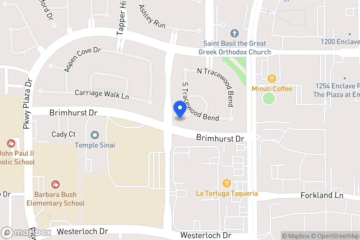 Map of 1310 Tracewood Cv, Houston