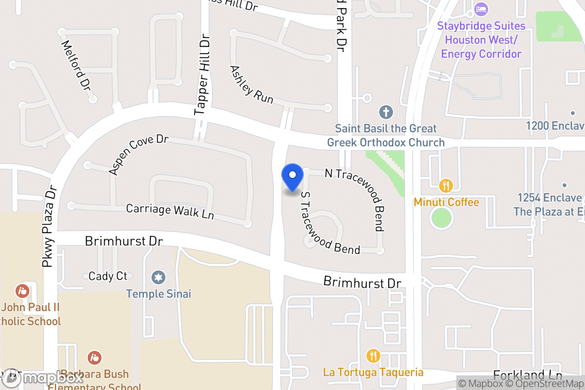 Map of S 13619 Tracewood Bnd, Houston