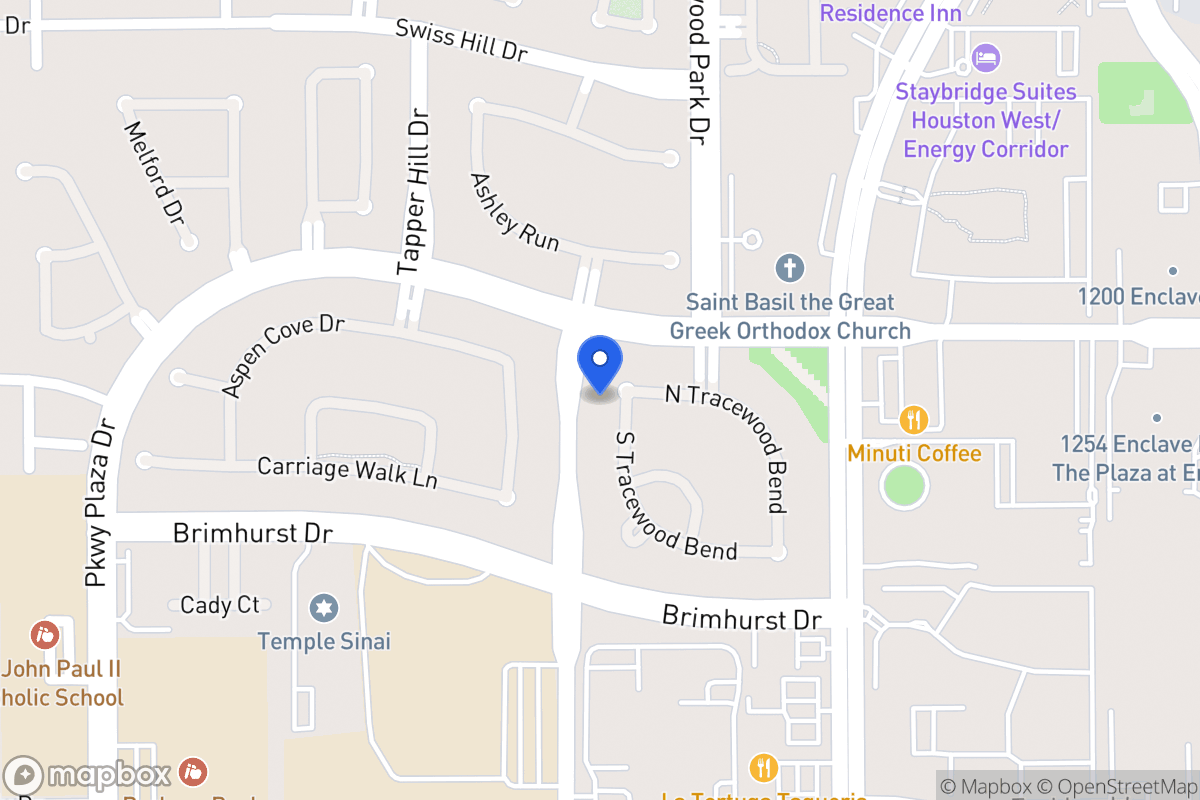 Map of S 13627 Tracewood Bnd, Houston