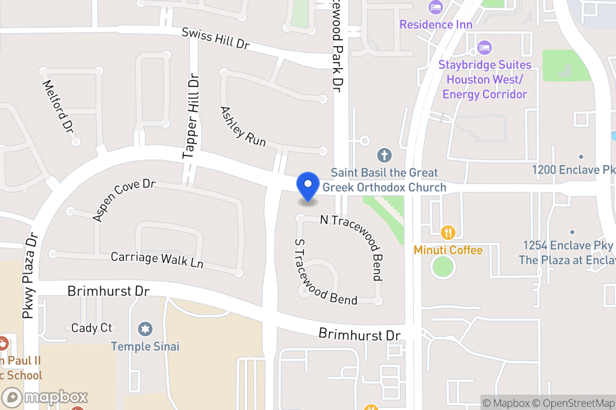 Map of N 13614 Tracewood Bnd, Houston