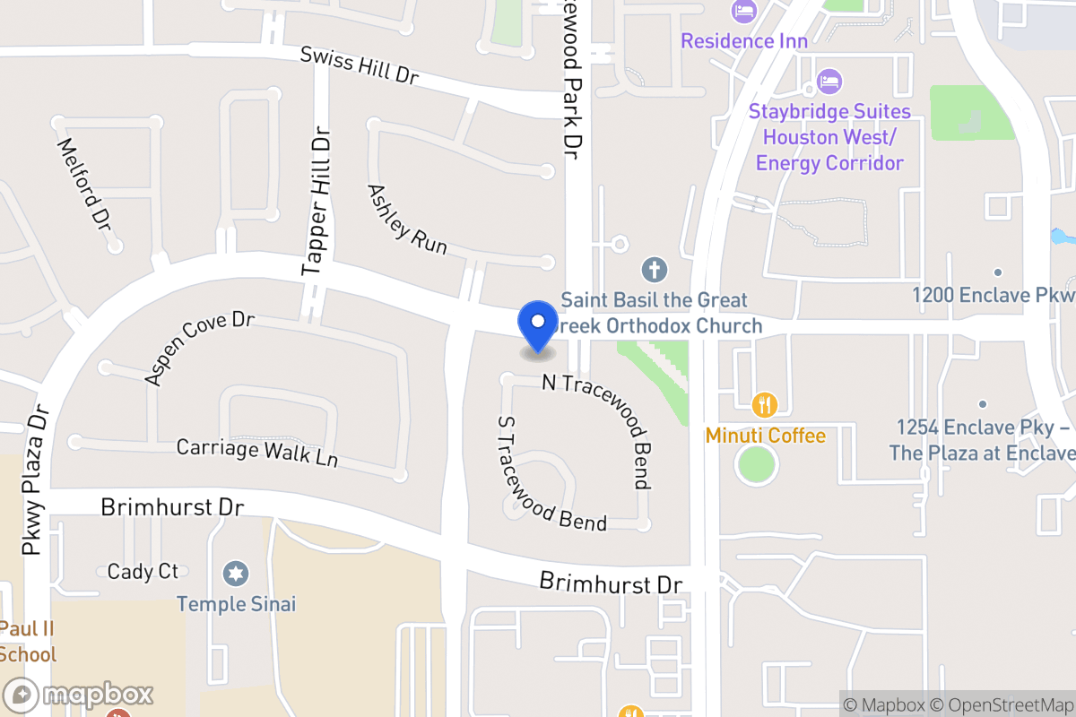 Map of N 13610 Tracewood Bnd, Houston