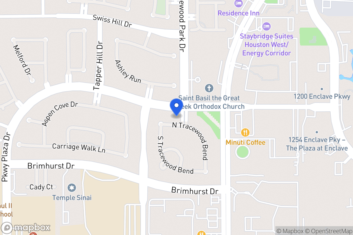 Map of N 13606 Tracewood Bnd, Houston