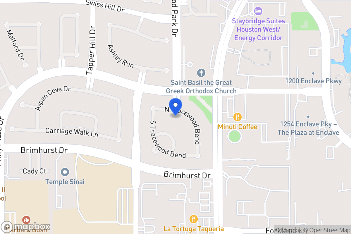 Map of N 13603 Tracewood Bnd, Houston