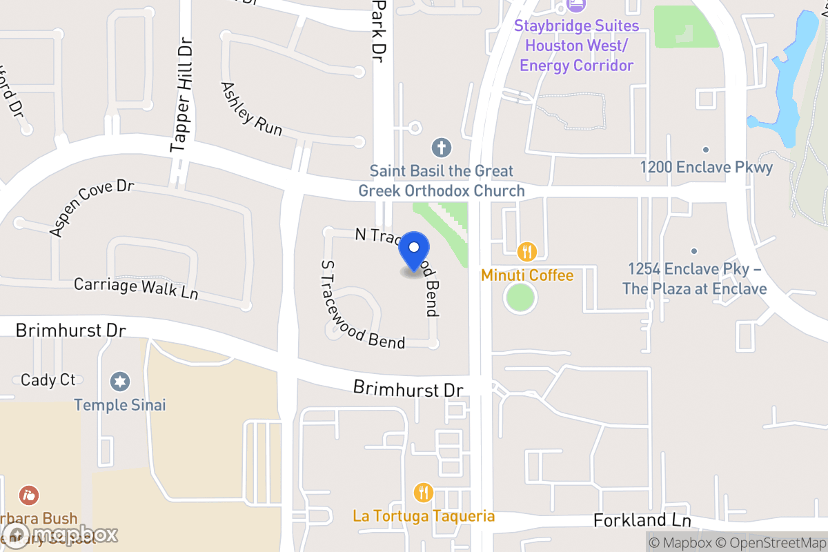 Map of N 13527 Tracewood Bnd, Houston