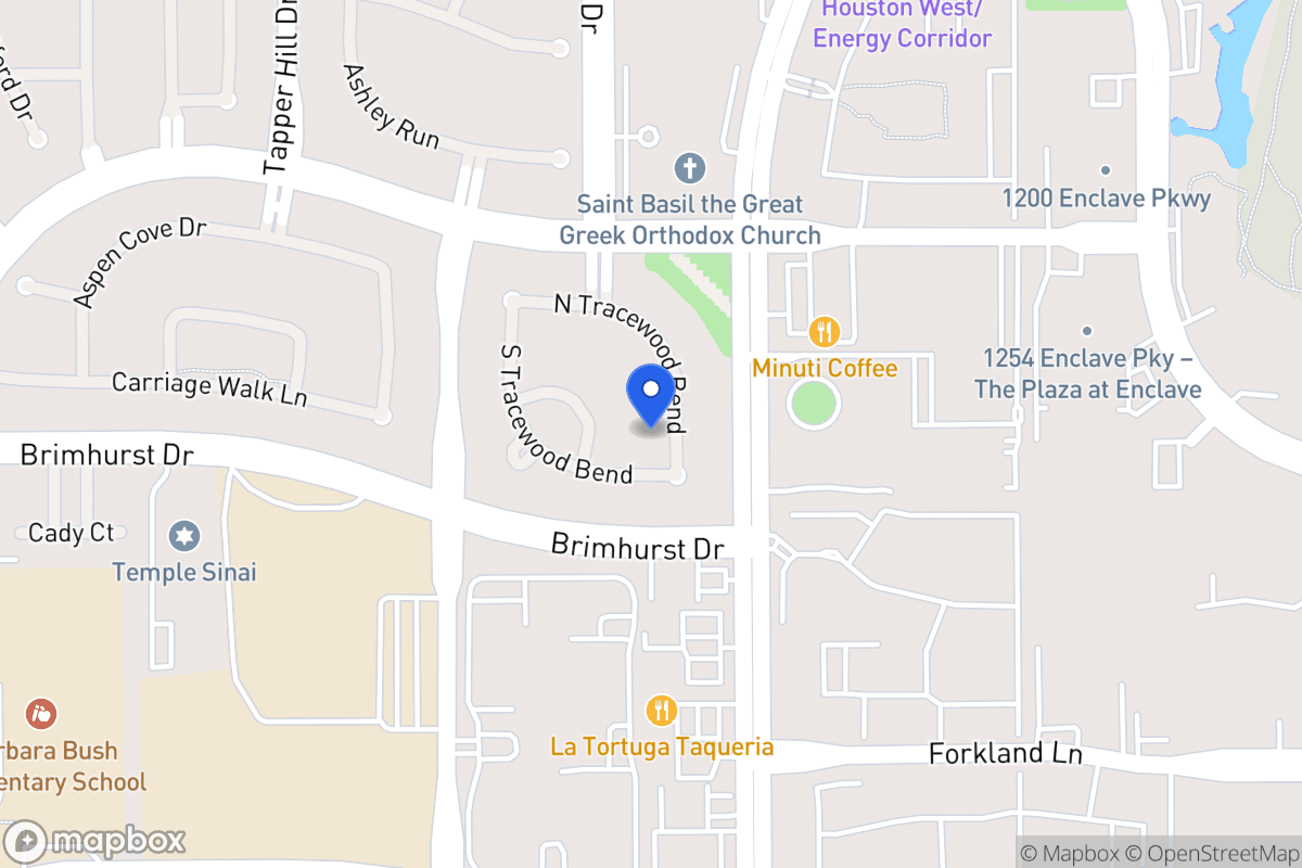 Map of N 13511 Tracewood Bnd, Houston