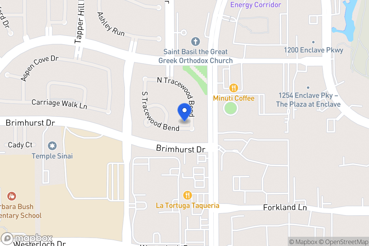 Map of N 13507 Tracewood Bnd, Houston