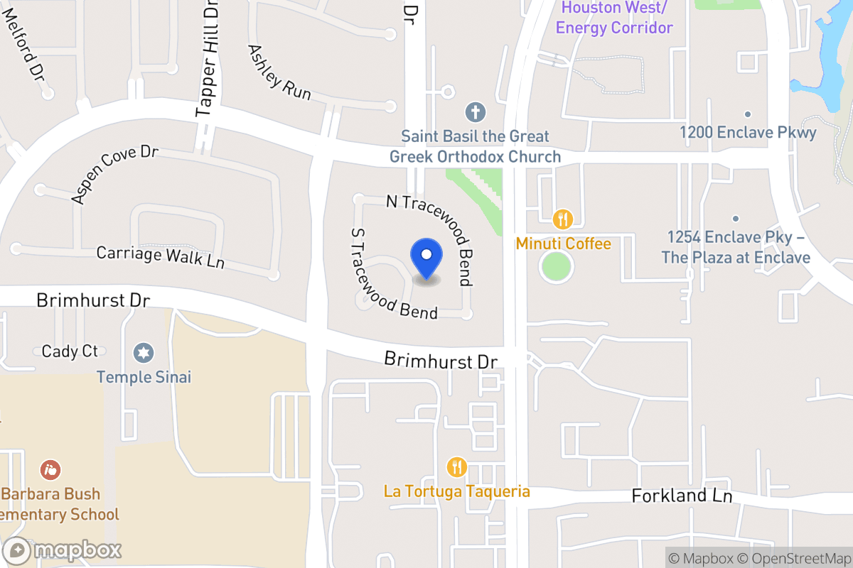 Map of 1323 Tracewood Gln, Houston