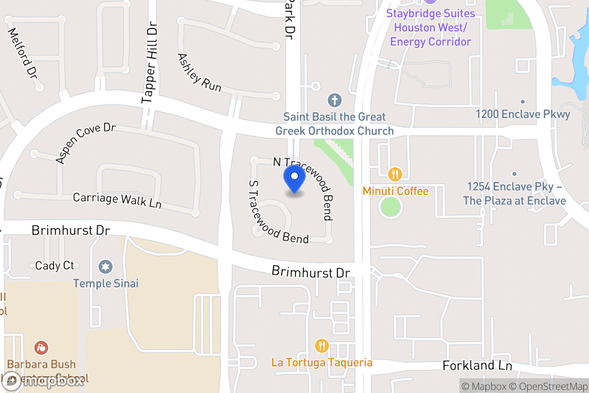 Map of 1315 Tracewood Gln, Houston