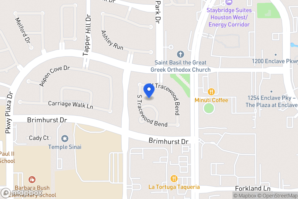 Map of 1307 Tracewood Gln, Houston