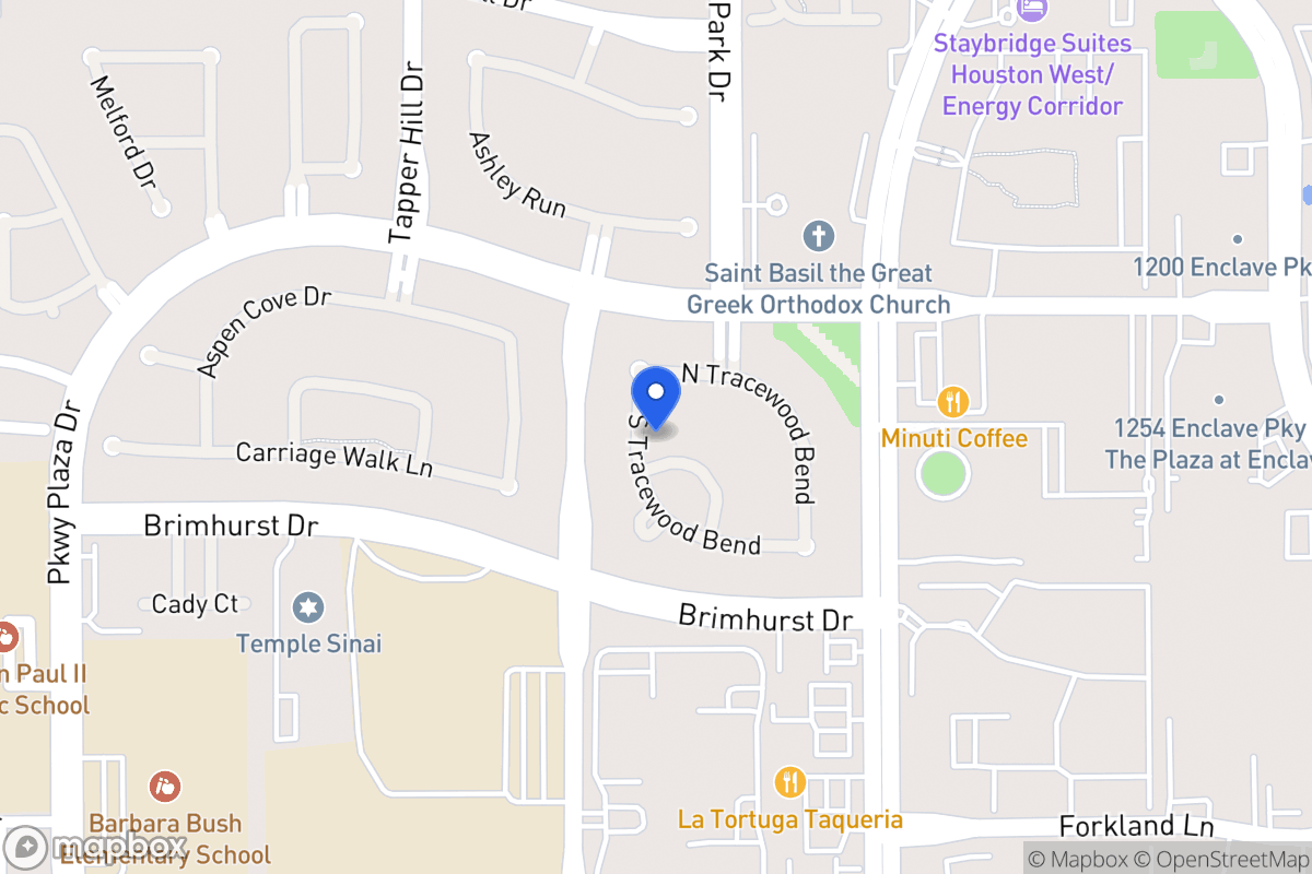 Map of 1303 Tracewood Gln, Houston