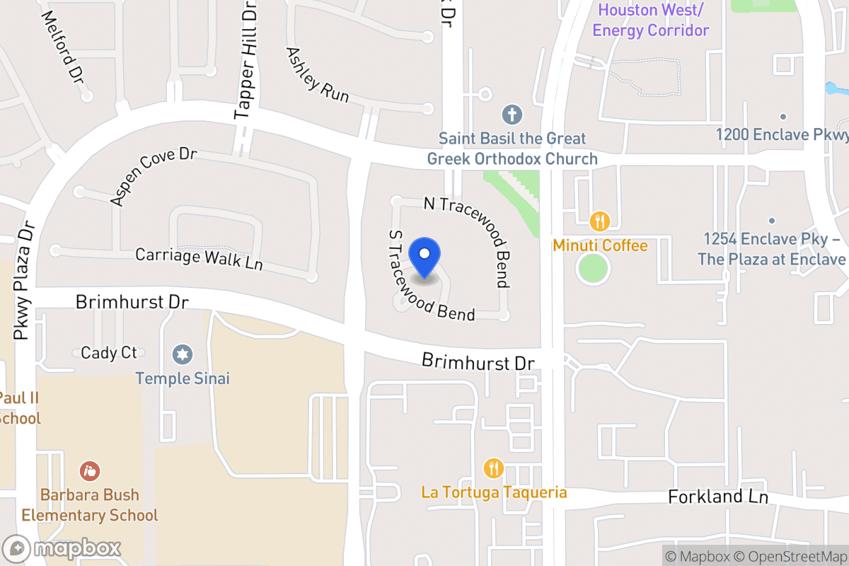 Map of Tracewood Gln, Houston