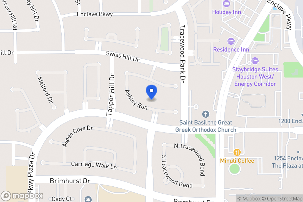 Map of 13622 Ashley Run, Houston