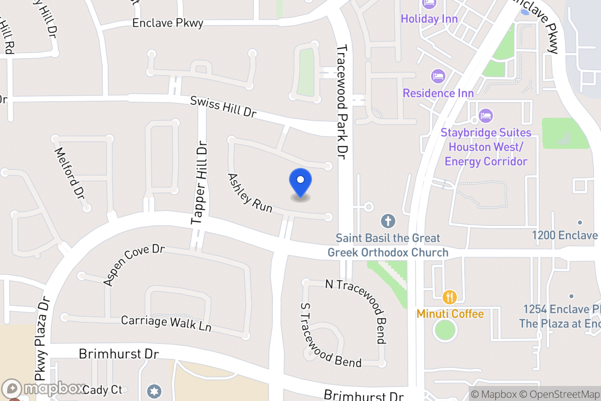 Map of 13614 Ashley Run, Houston