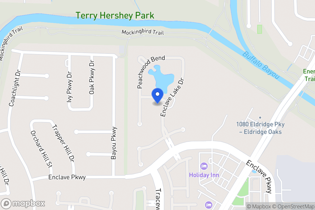 Map of 930 Enclave Lake Dr, Houston