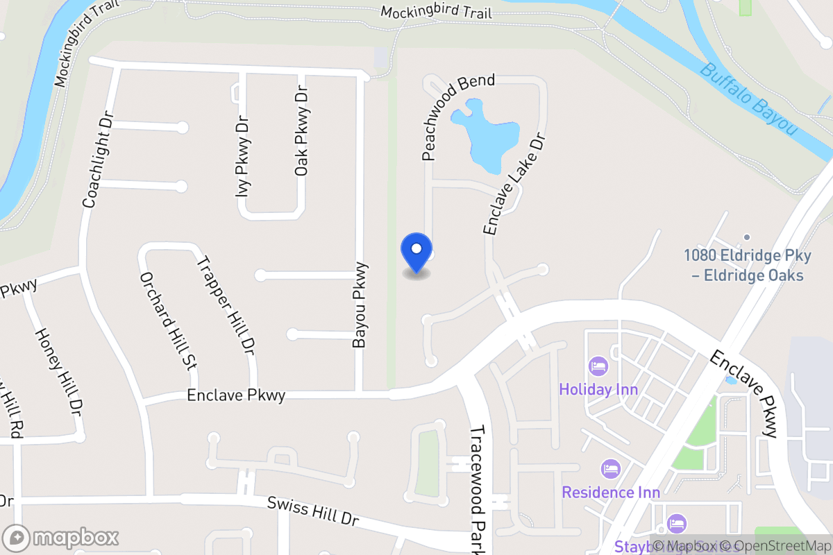 Map of 930 Peachwood Bend Dr, Houston