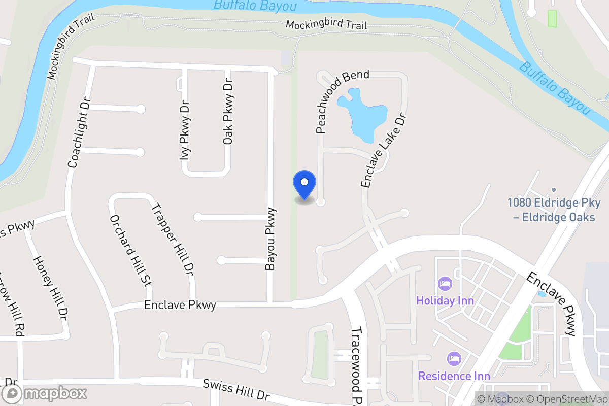Map of 926 Peachwood Bend Dr, Houston