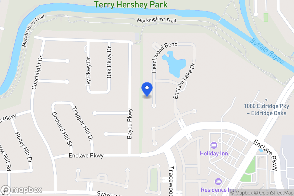 Map of 922 Peachwood Bend Dr, Houston