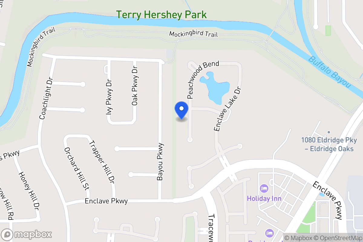 Map of 918 Peachwood Bend Dr, Houston