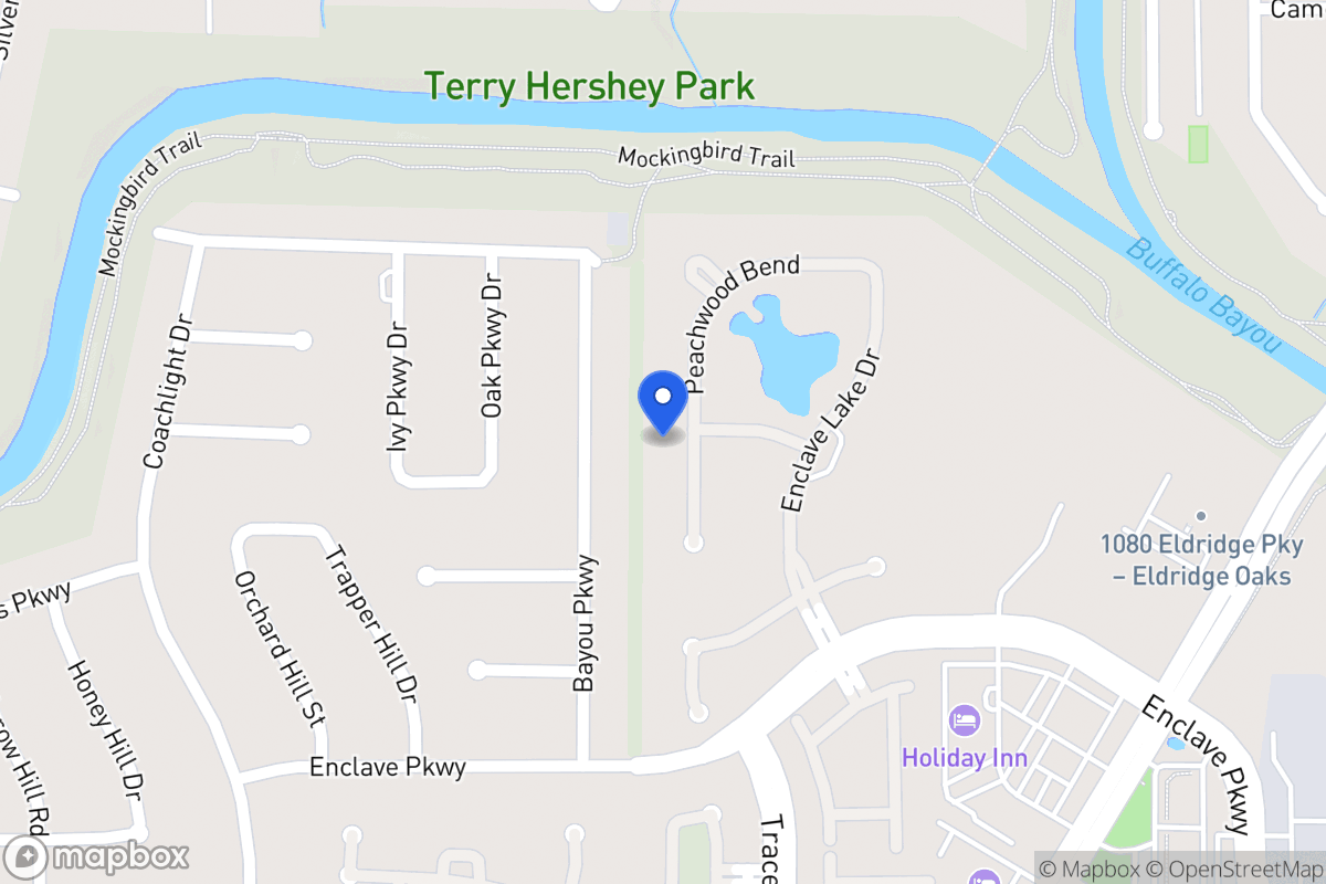 Map of 914 Peachwood Bend Dr, Houston