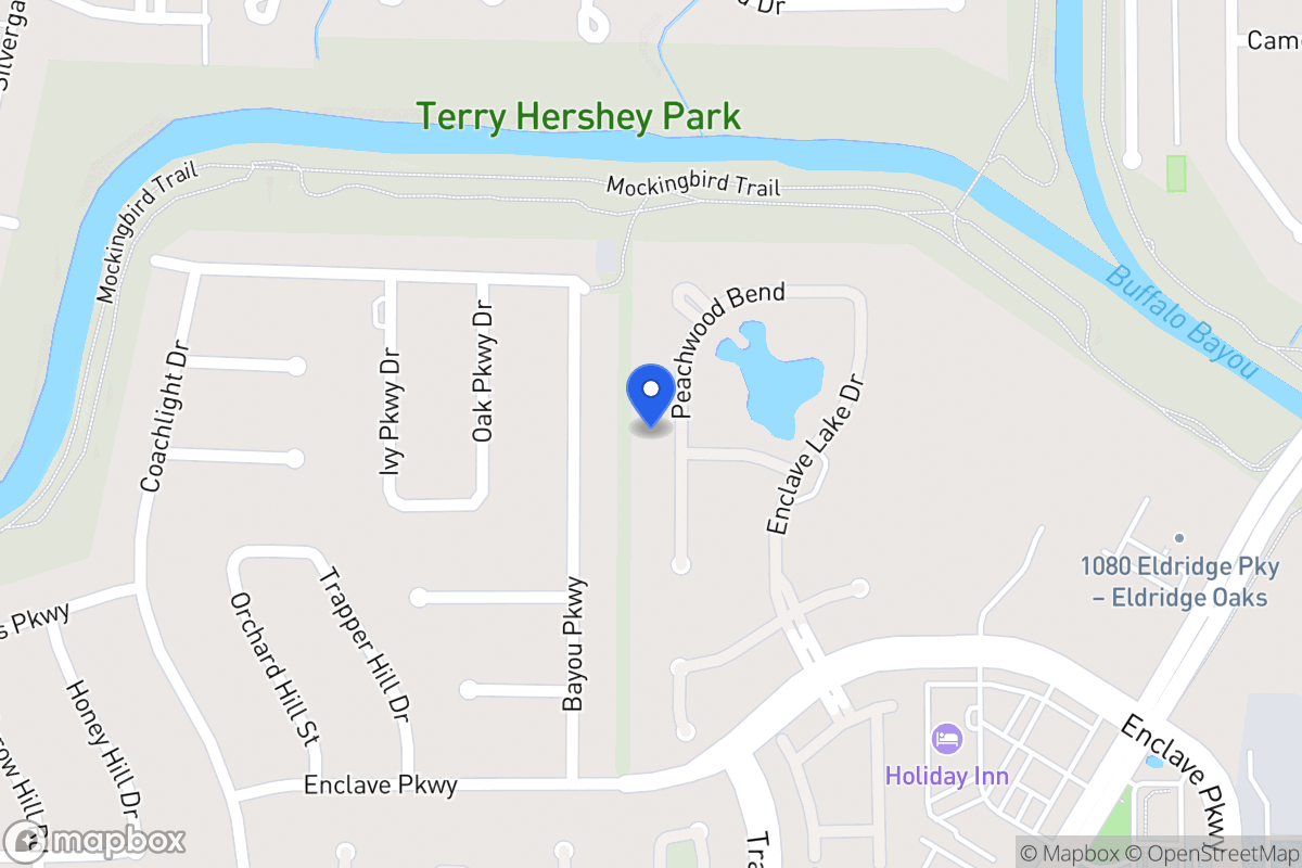 Map of 910 Peachwood Bend Dr, Houston