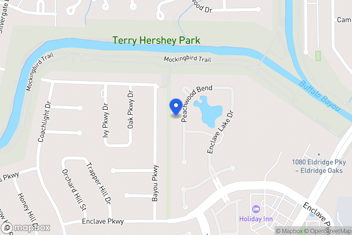 Map of 906 Peachwood Bend Dr, Houston