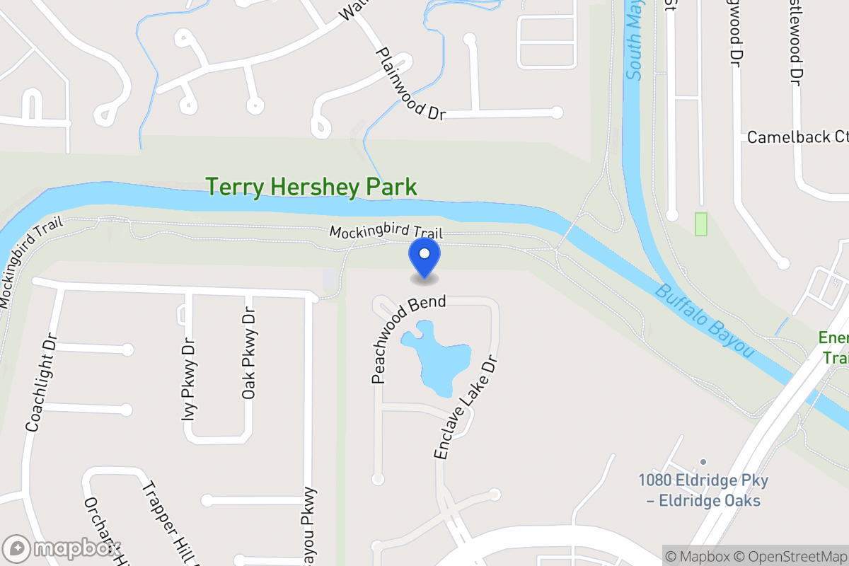 Map of 814 Peachwood Bend Dr, Houston