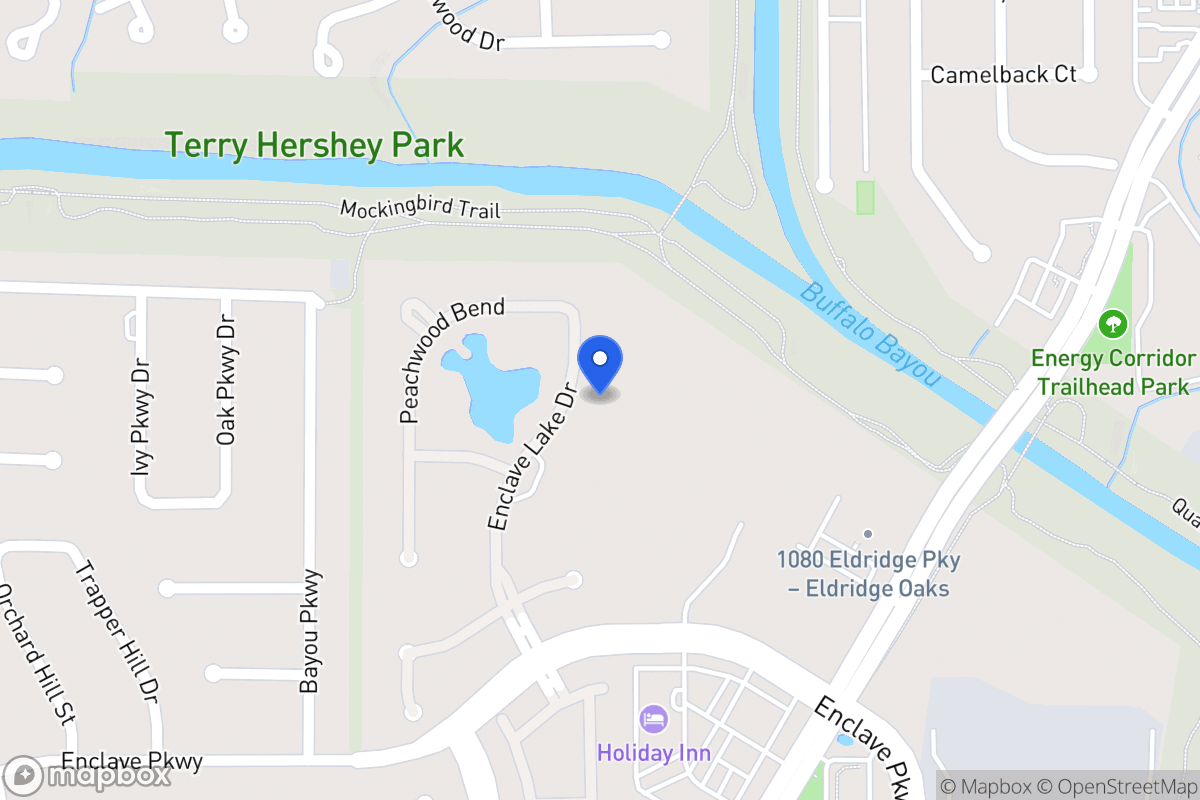 Map of 915 Enclave Lake Dr, Houston