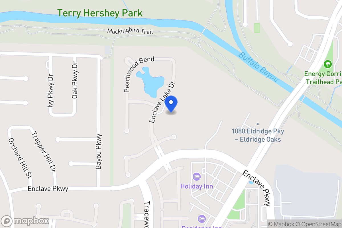 Map of 931 Enclave Lake Dr, Houston