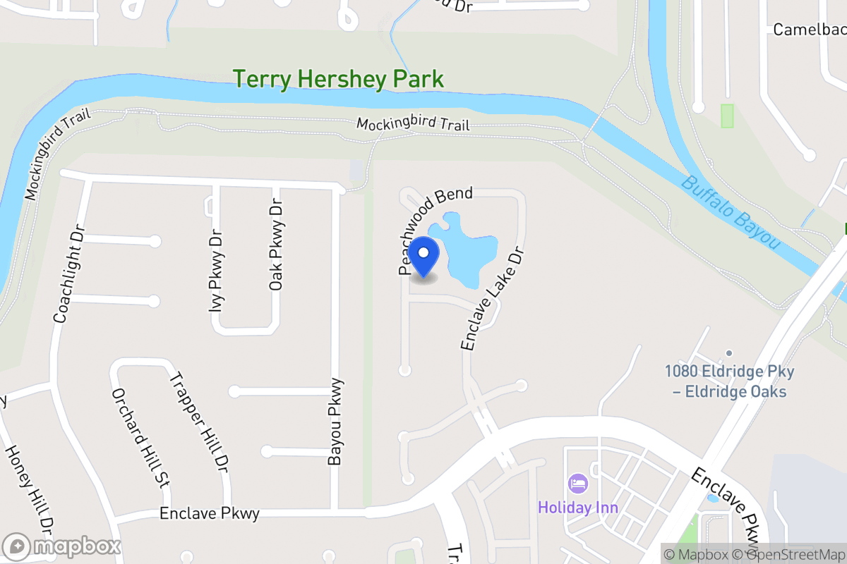 Map of 911 Peachwood Bend Dr, Houston