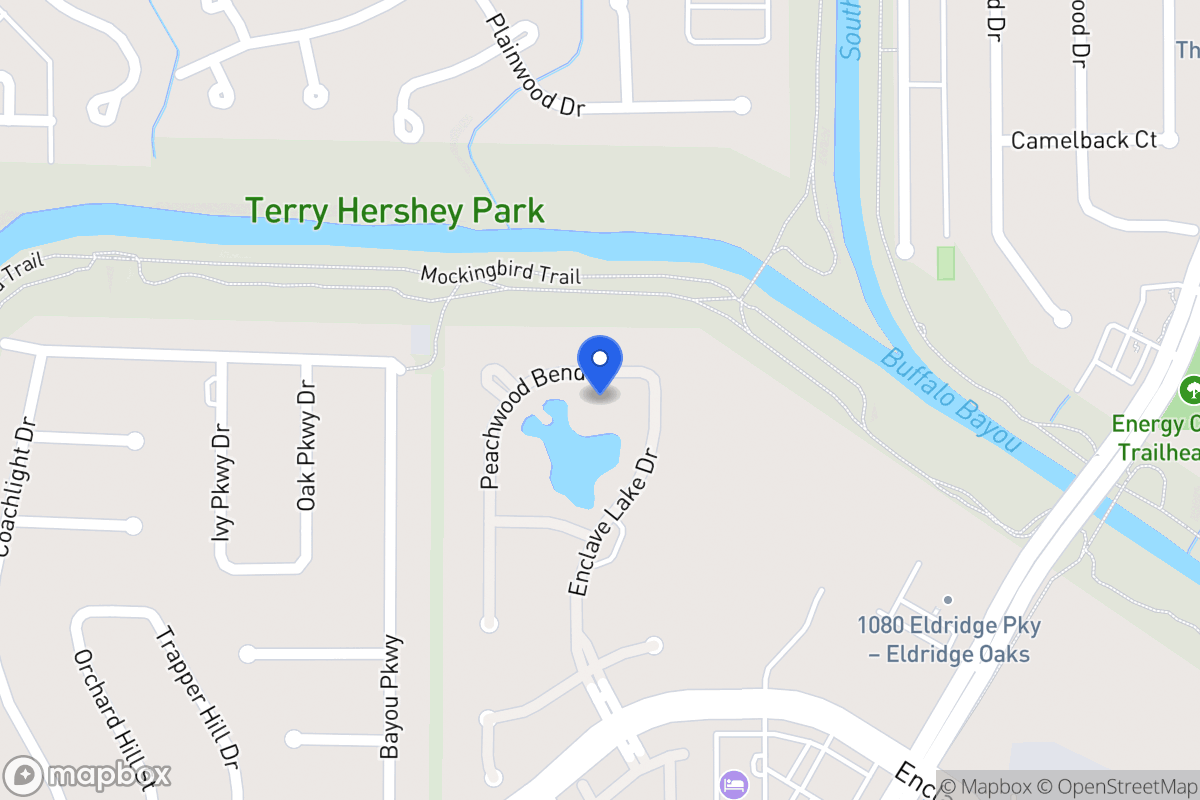 Map of 807 Peachwood Bend Dr, Houston