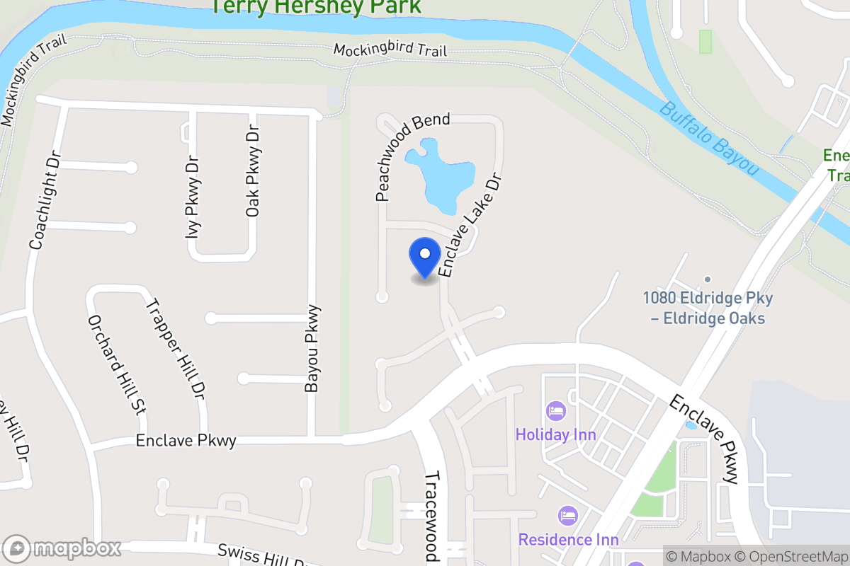 Map of 934 Enclave Lake Dr, Houston