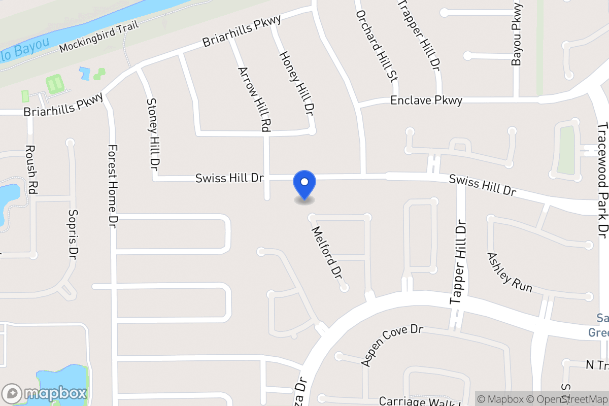 Map of 13934 Roxton Dr, Houston