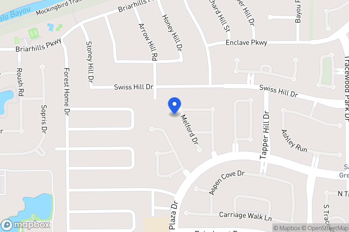 Map of 1247 Melford Dr, Houston