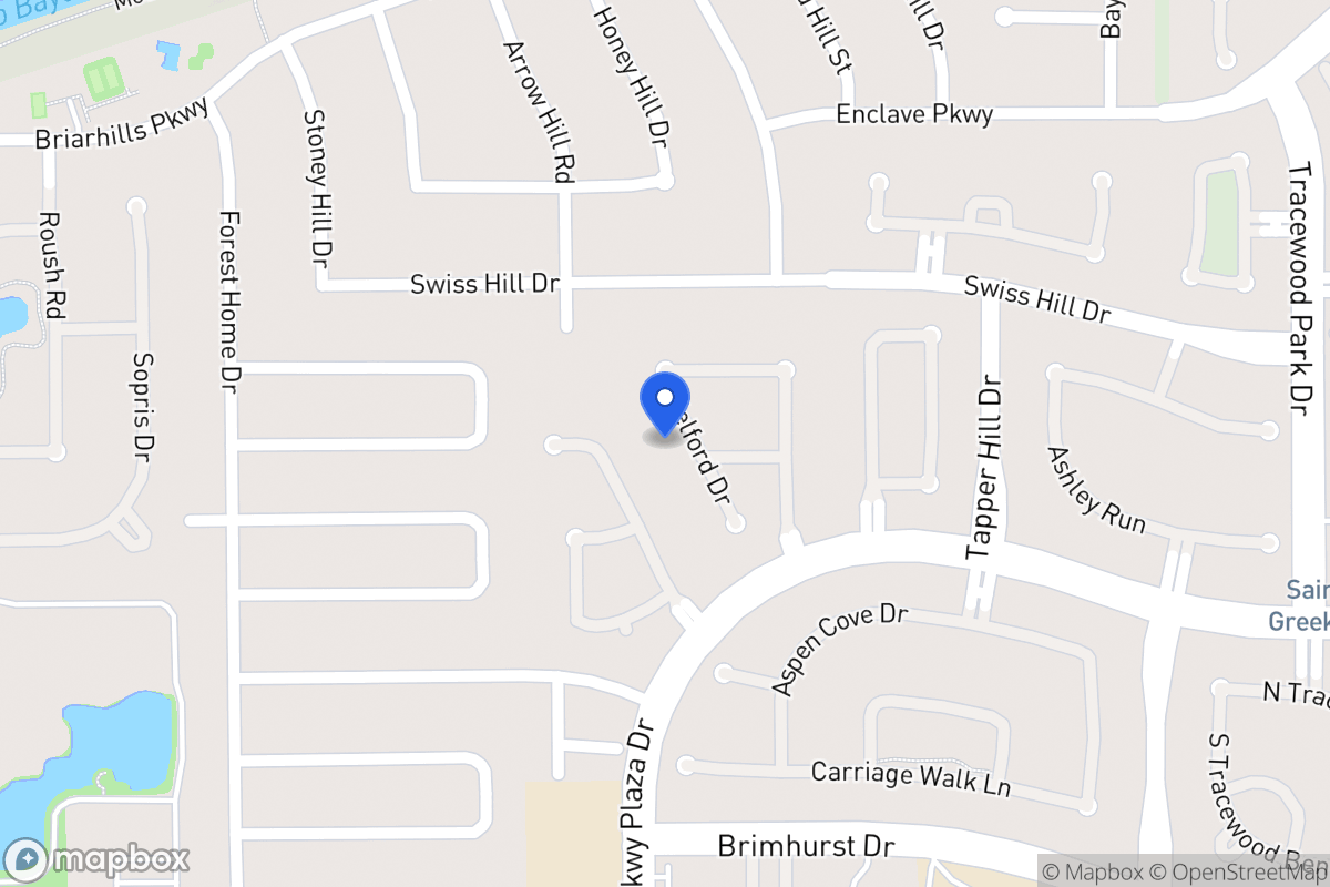 Map of 1235 Melford Dr, Houston